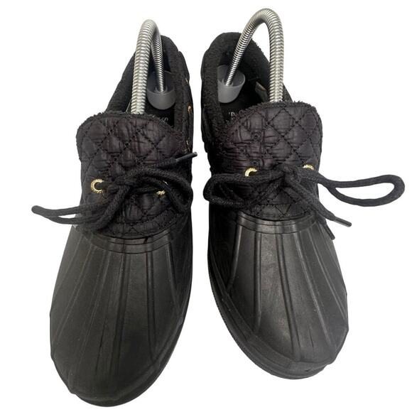 Sperry Top Sider Low Duck Waterproof Rain Rubber Shoes Black Women 8.5 STS95272 - Picture 2 of 16